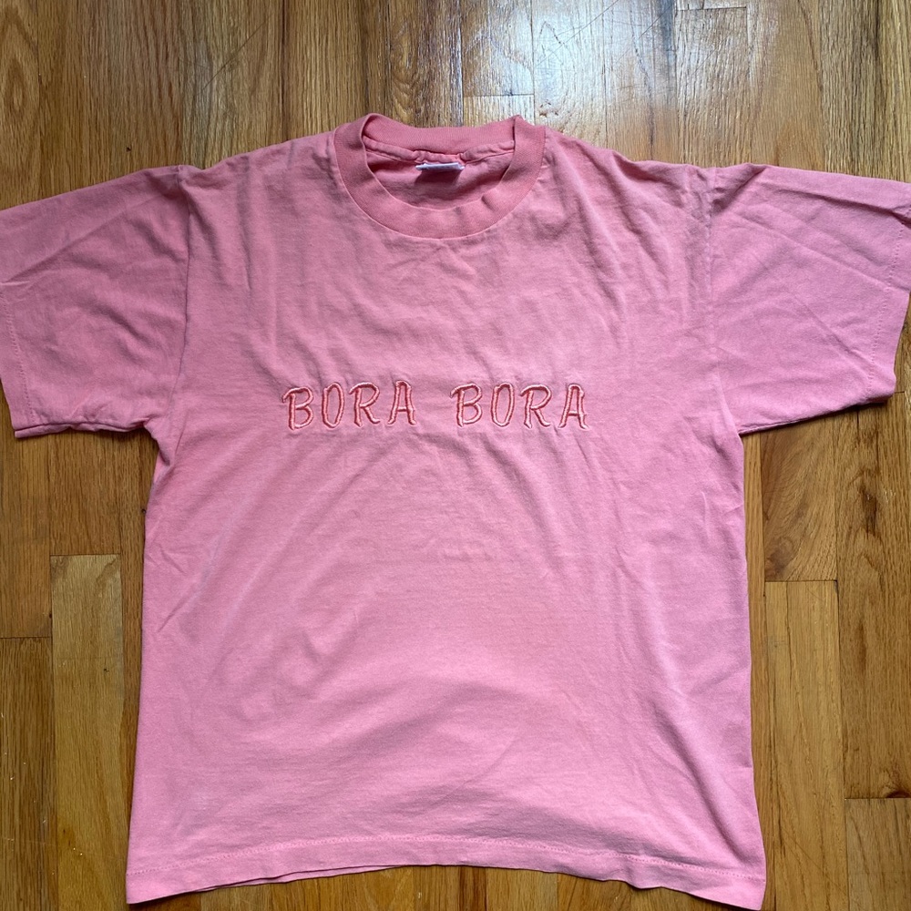 Vintage Single Stitch Pink Bora Bora Tshirt